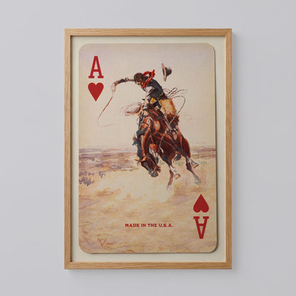 Cowboy Ace of Hearts Print
