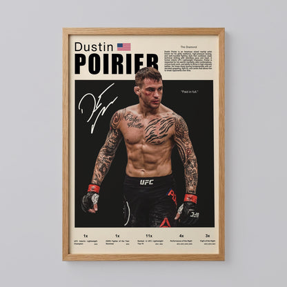 UFC fighter Dustin Poirier Poster
