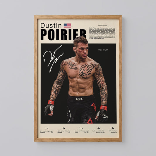 UFC fighter Dustin Poirier Poster