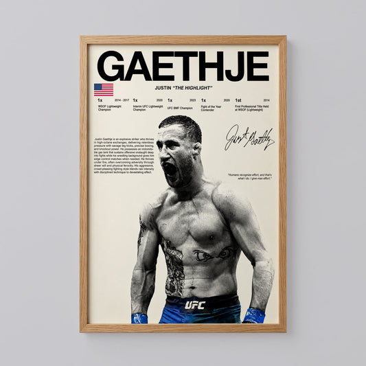 Justin Gaethje UFC Poster