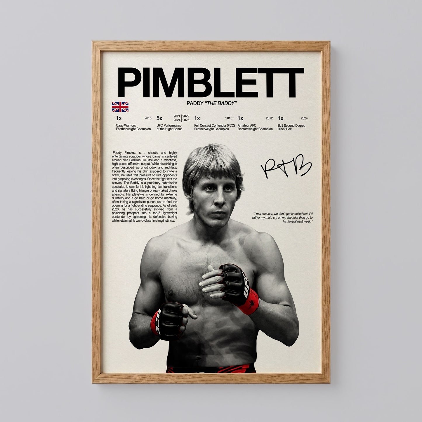 Paddy Pimblett Poster