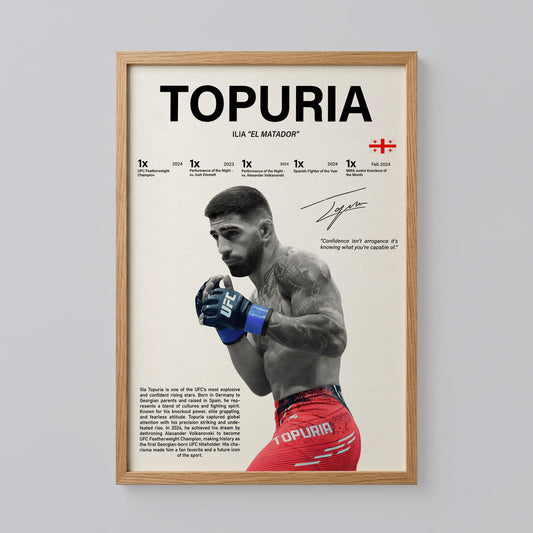 Ilia Topuria UFC Champion Poster