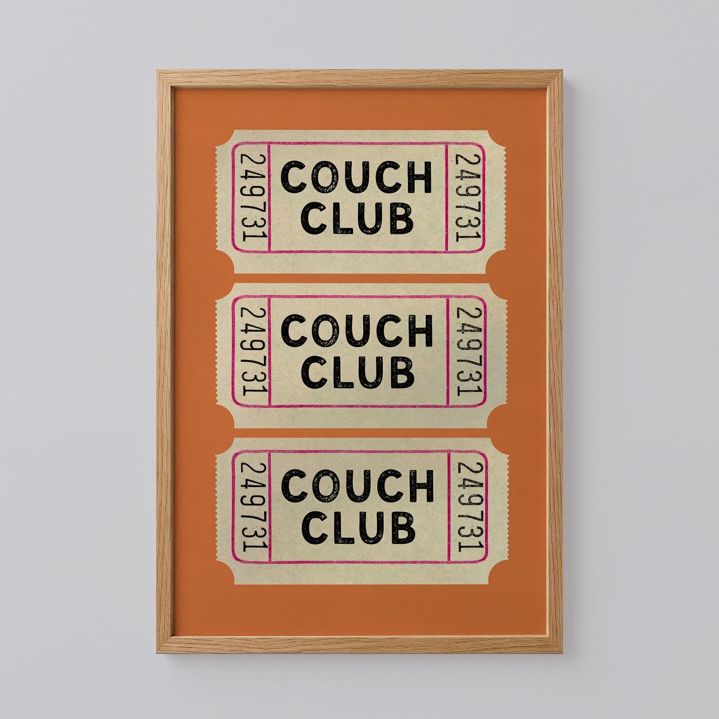 Couch Club Ticket Print