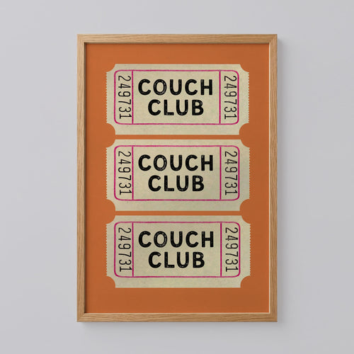 Couch Club Ticket Print