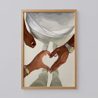 Black Love Art Print Gift For Coupple