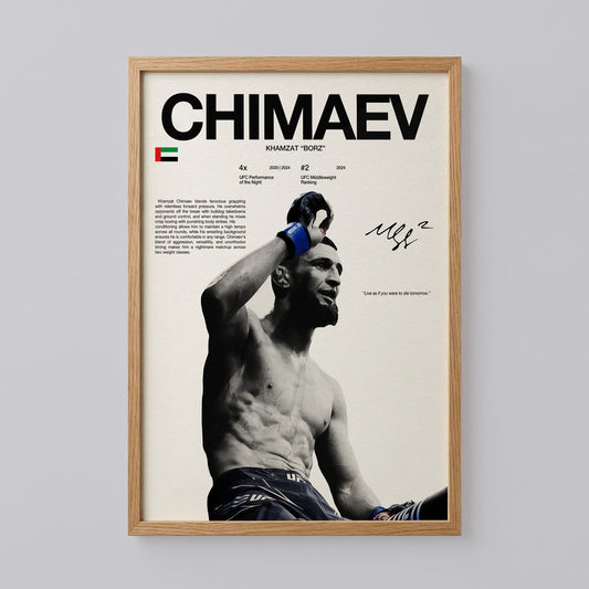 Khamzat Chimaev Poster