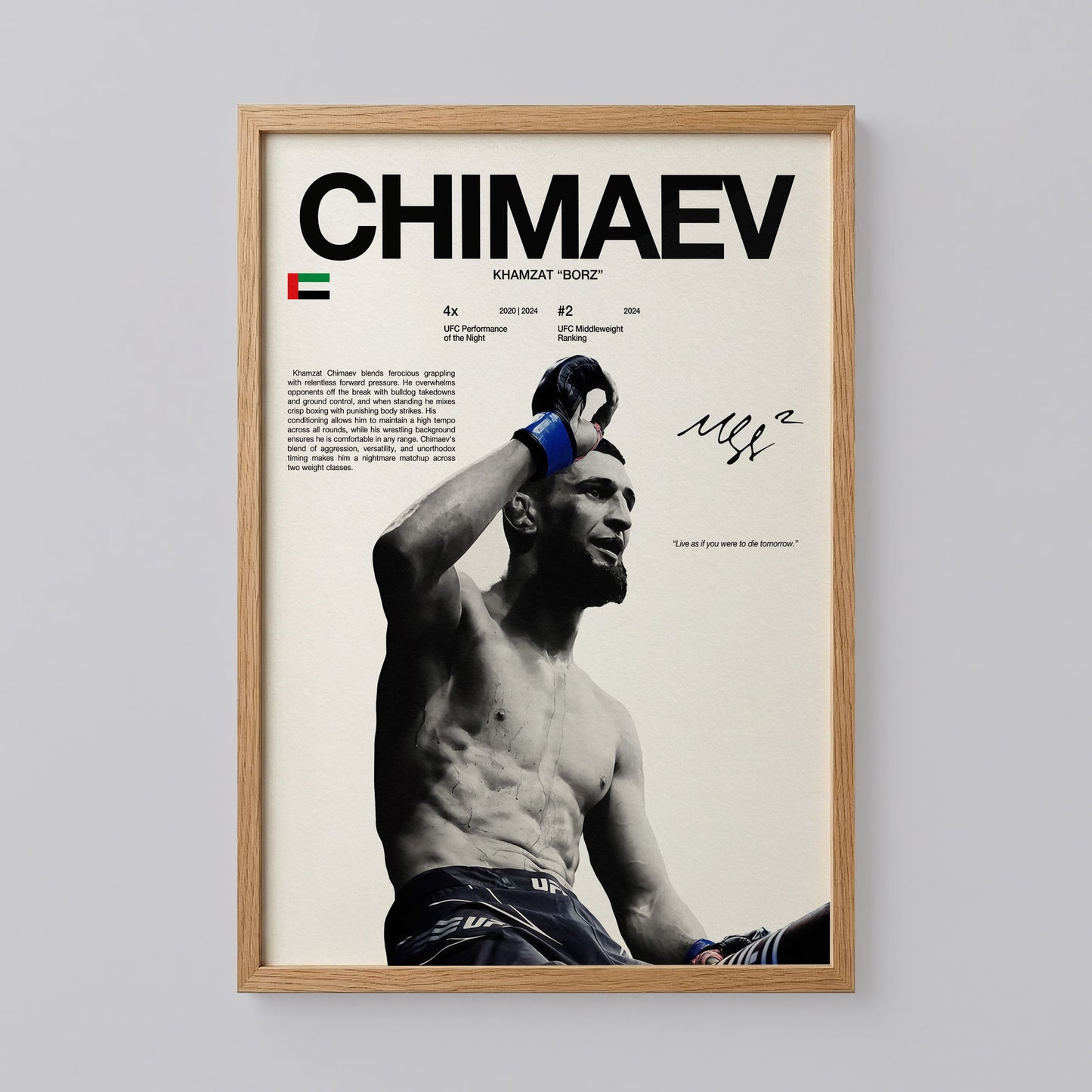 Khamzat Chimaev Print