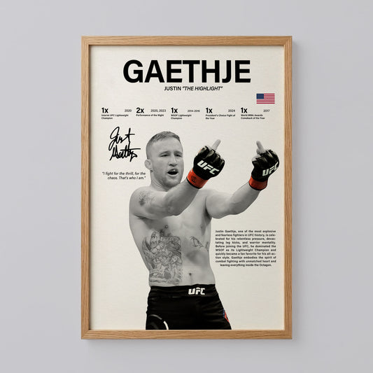 Justin Gaethje Art Print