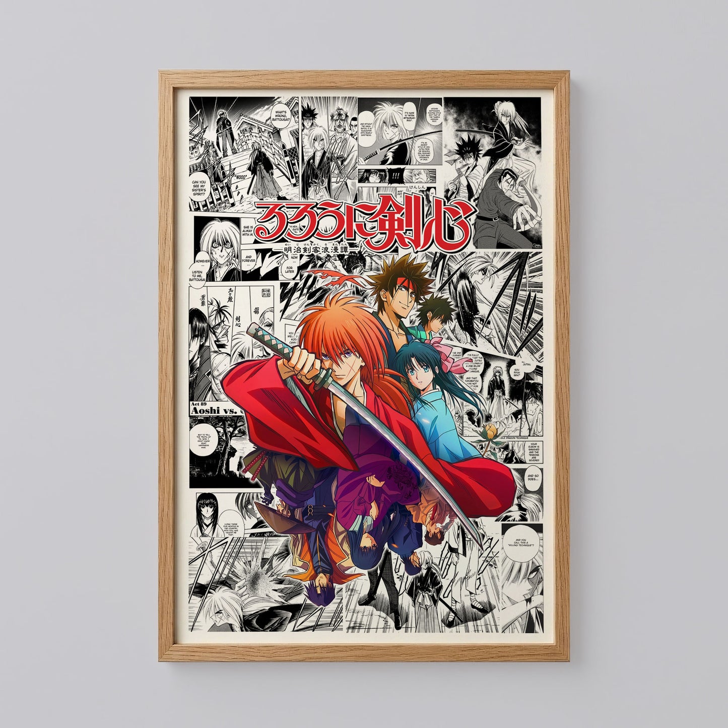 Kenshin Himura Rurouni Kenshin Anime Poster