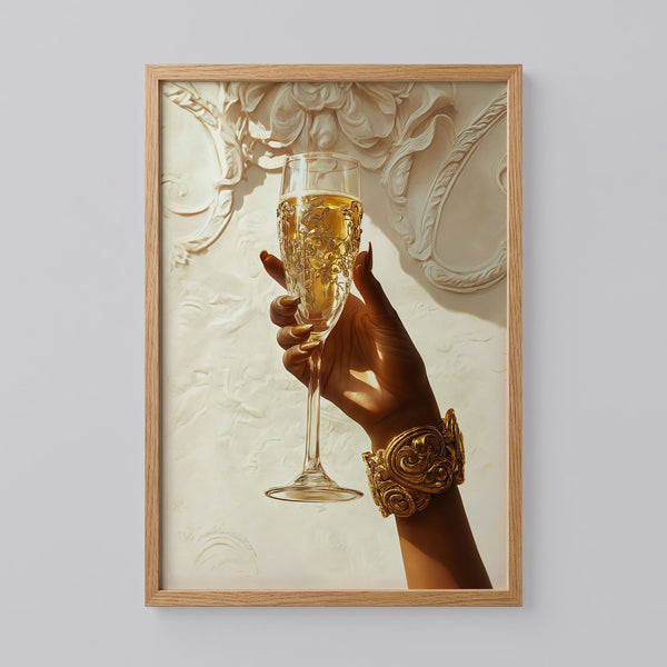 Black Girl Drinking Art