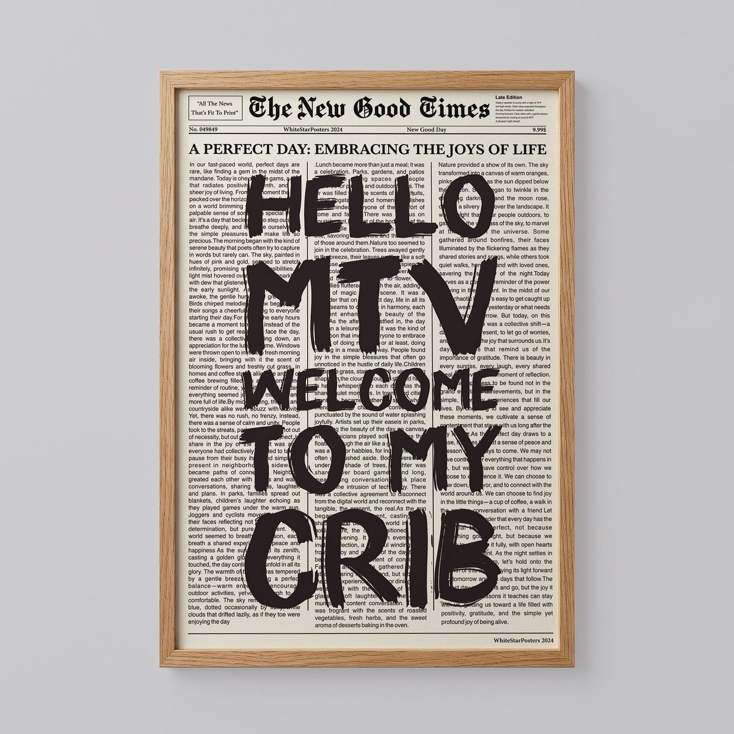 Welcome To My Crib Poster