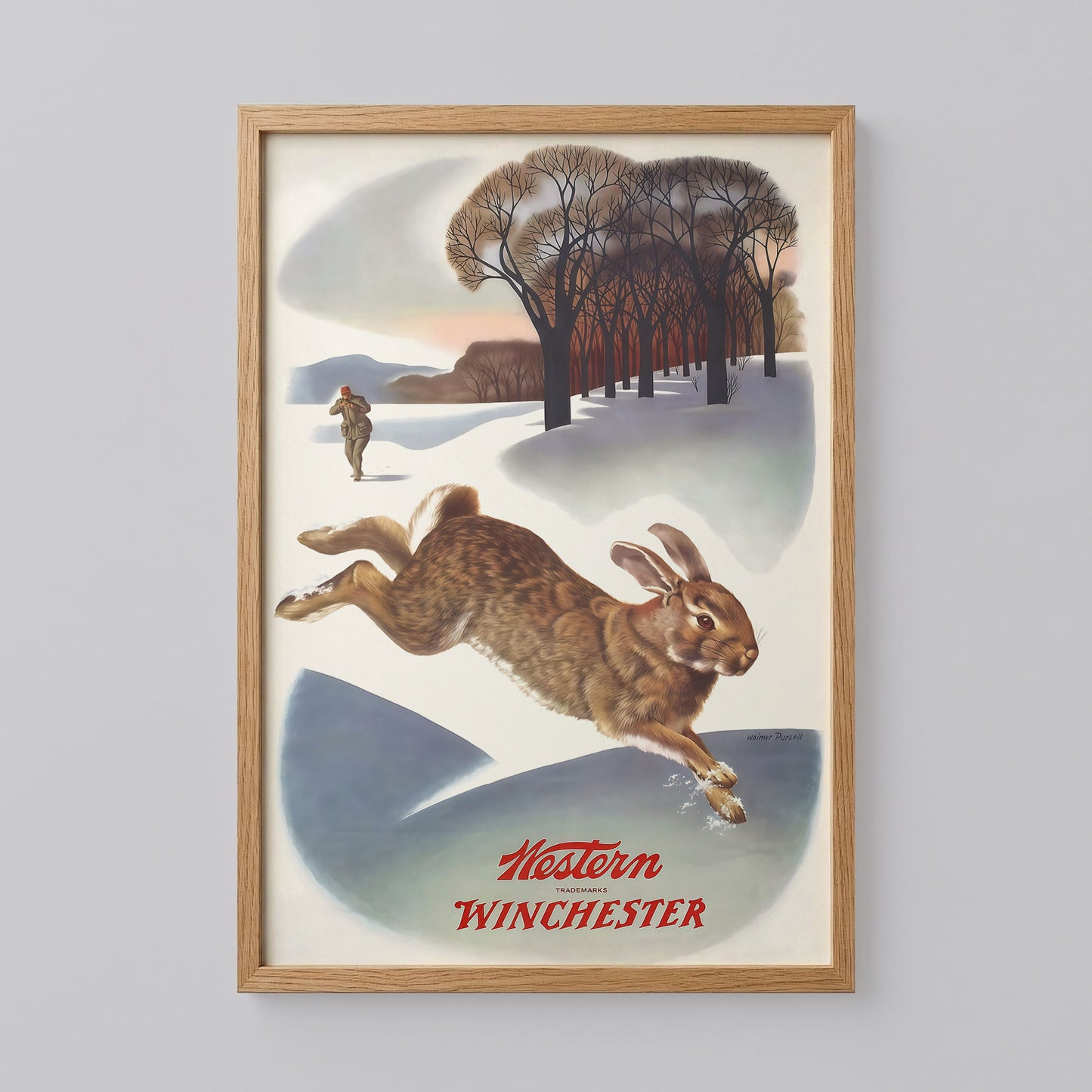 Vintage Western Winchester Hunting Art Home