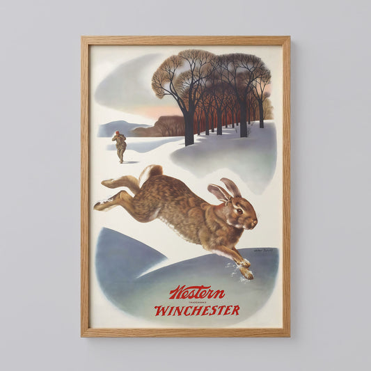 Vintage Western Winchester Hunting Art Home