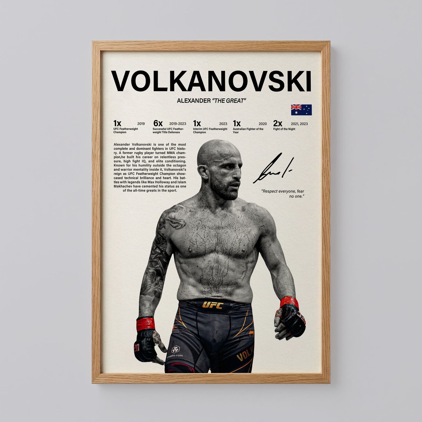 Alexander Volkanovski Poster