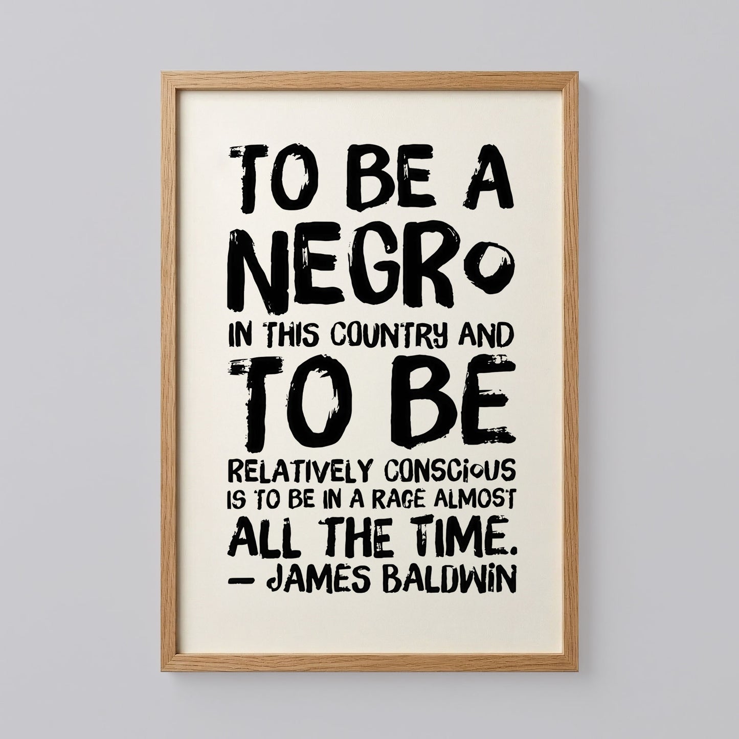 James Baldwin Quote Poster