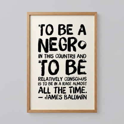 James Baldwin Quote Poster