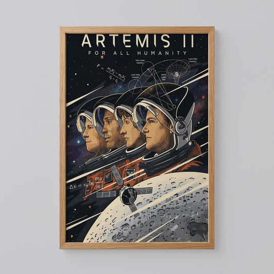 Artemis II For All Humanity Poster