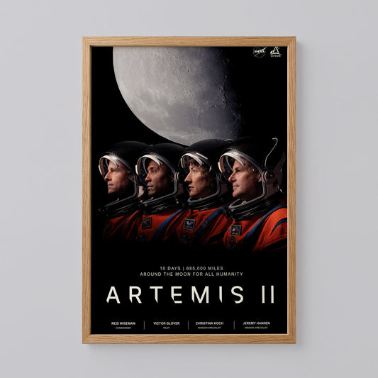 Artemis II Crew NASA Official Mission Wall Art