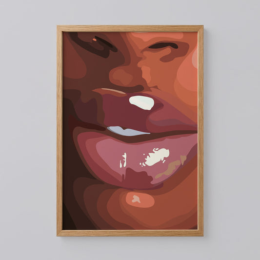 Black Woman Lips Art
