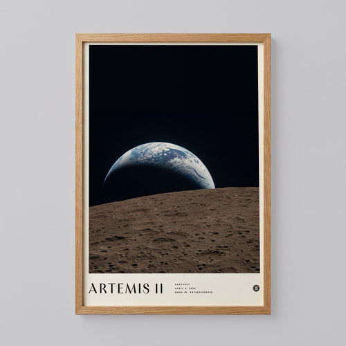 Artemis II Earthset Print Art
