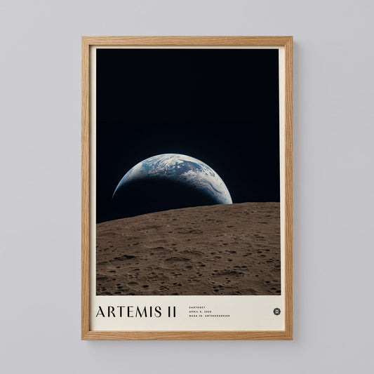 Artemis II Earthset Print Art