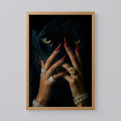 Luxus Black Tiger Poster