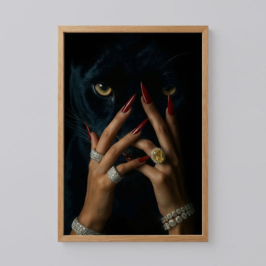 Luxus Black Tiger Poster