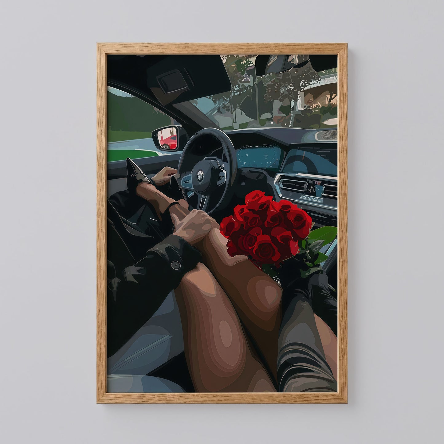 Black Love Couple Wall Art