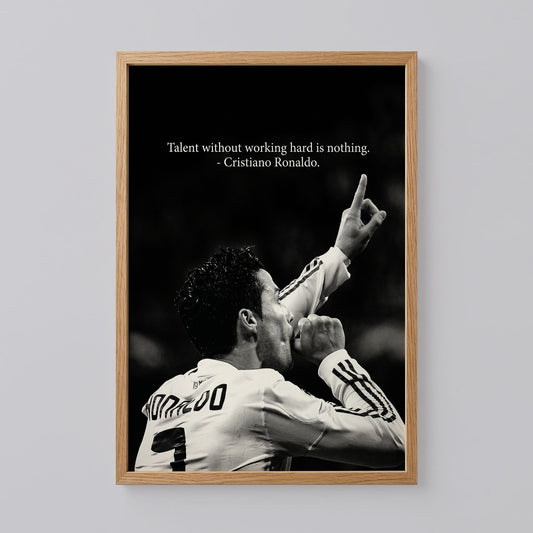 Cristiano Ronaldo Quote Poster