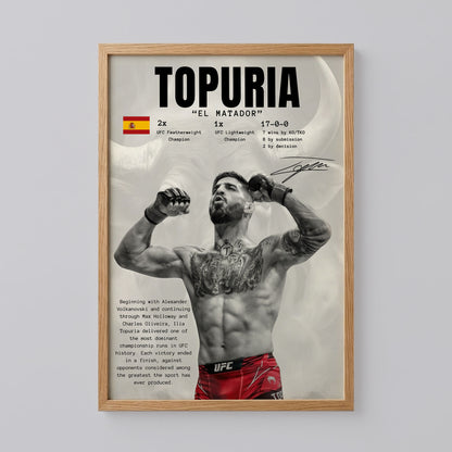 Cuadro De Ilia Topuria Ufc 2026 Poster