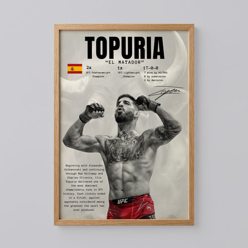 Cuadro De Ilia Topuria Ufc 2026 Poster