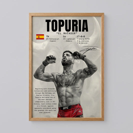 Cuadro De Ilia Topuria Ufc 2026 Poster