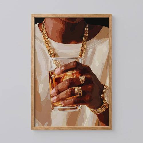Black Man With Whiskey Poster