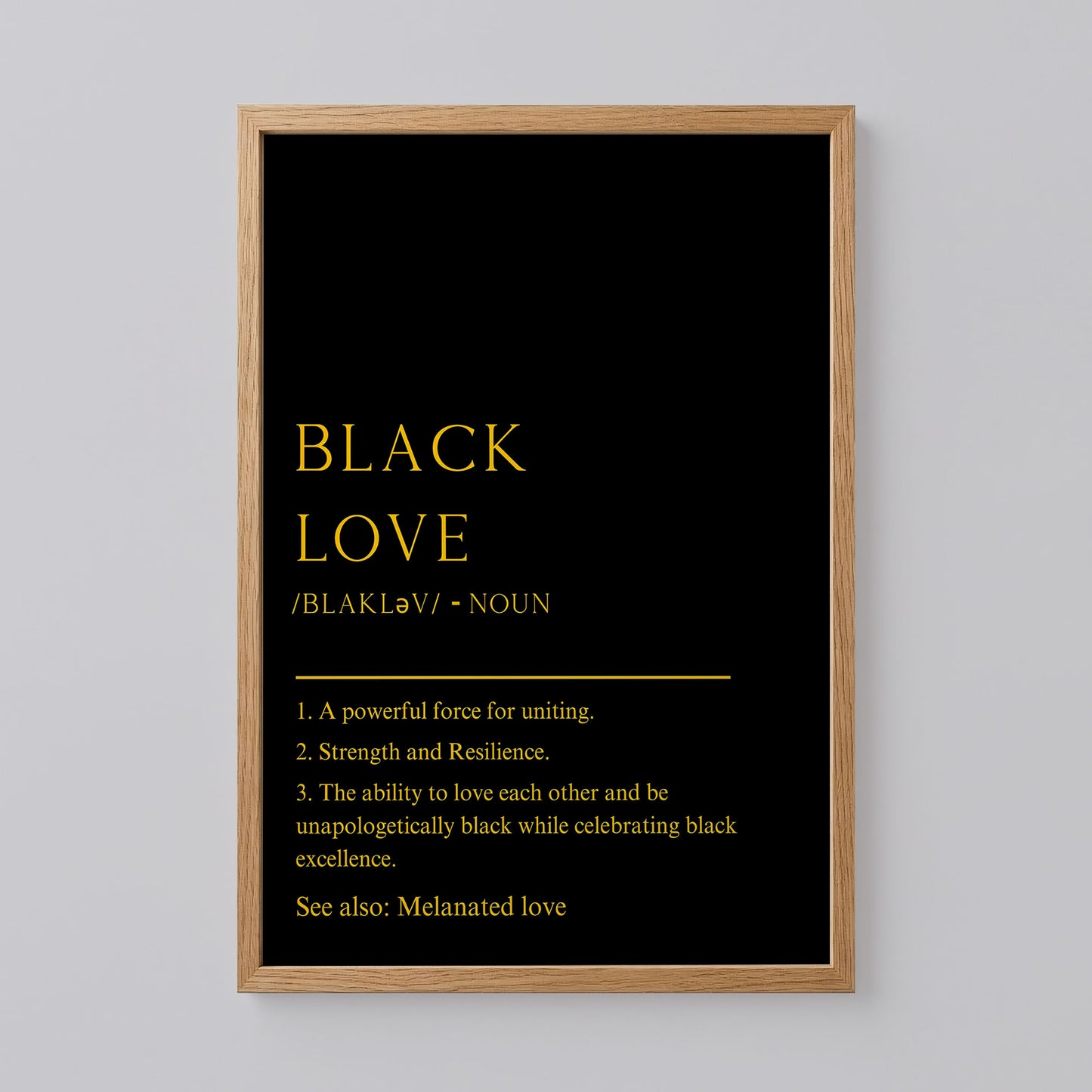 Black Love Quote Wall Art