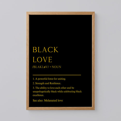 Black Love Quote Wall Art