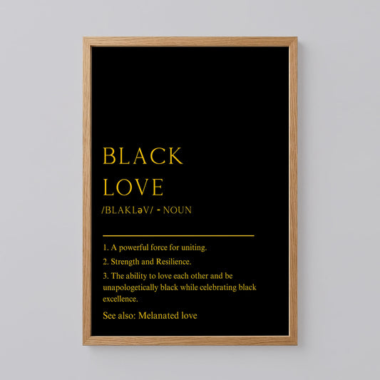 Black Love Quote Wall Art