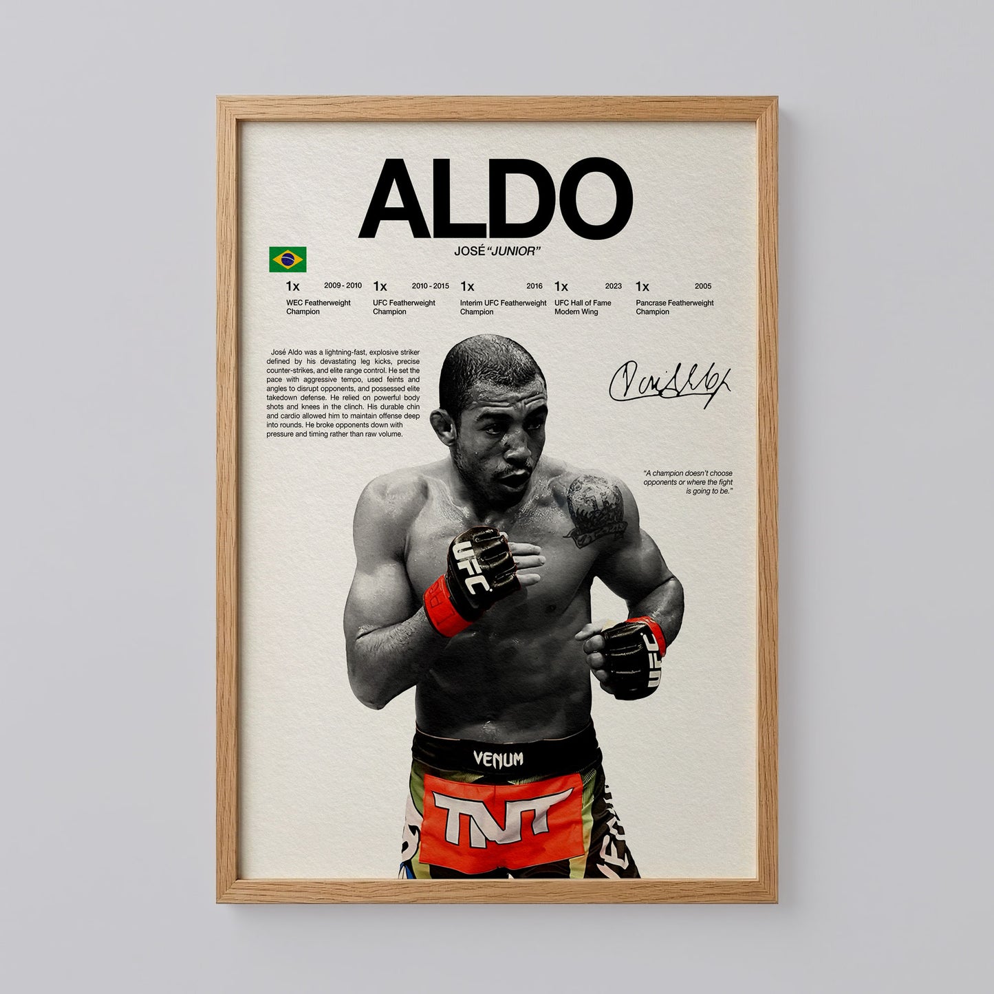 Aldo UFC Champion Poster