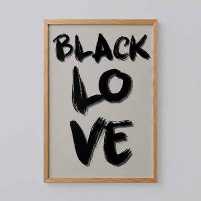 Black Love Quote Wall Art