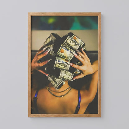 Black Woman Money Art Print