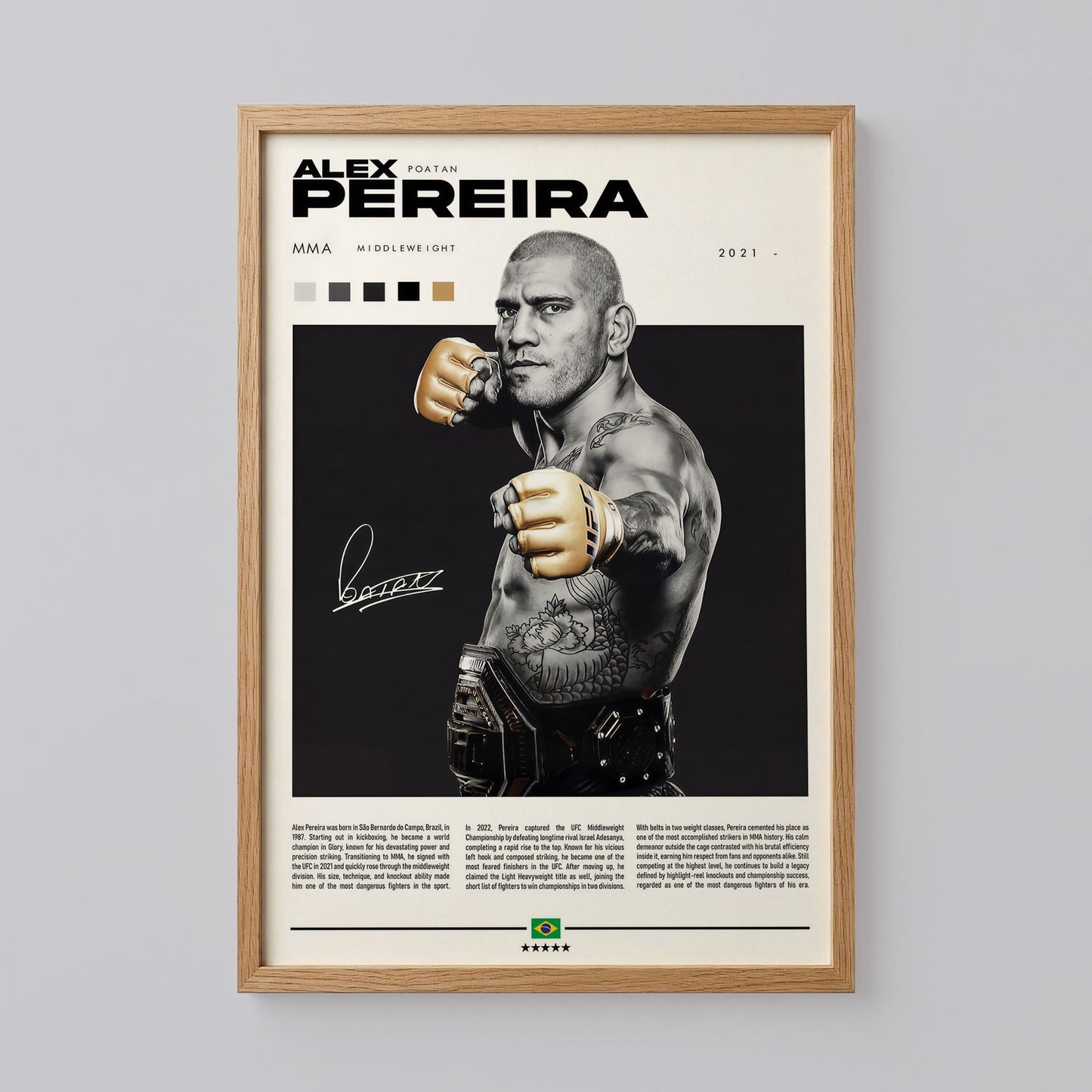 Alex Pereira UFC Champion Poster