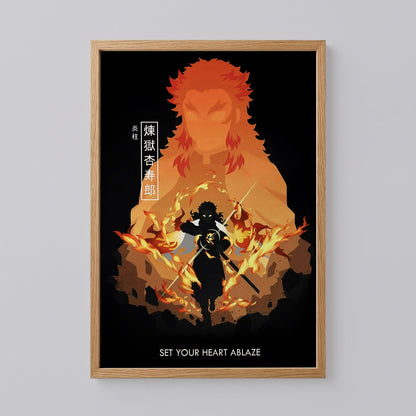 Set Your Heart Ablaze Demon Slayer Poster