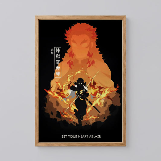Set Your Heart Ablaze Demon Slayer Poster