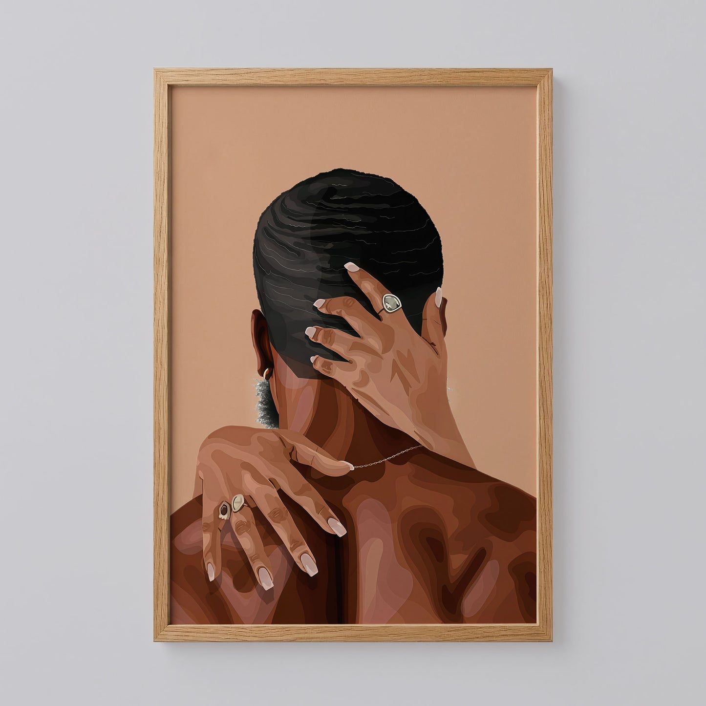Black Couple Art Print