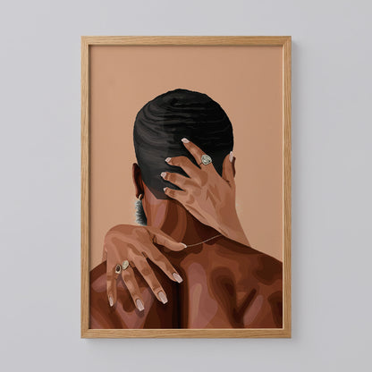 Black Couple Art Print