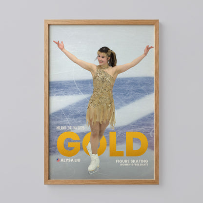 Alysa Liu Olympic Figure Skater Poster