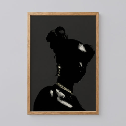 Black Woman Silhouette Art Print