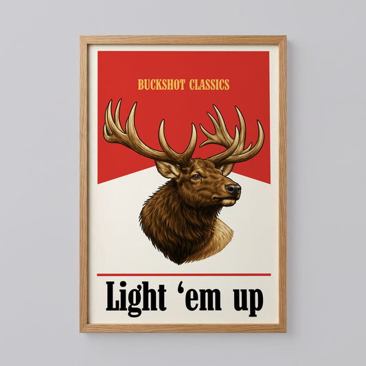 Retro Style Humorous Elk Poster