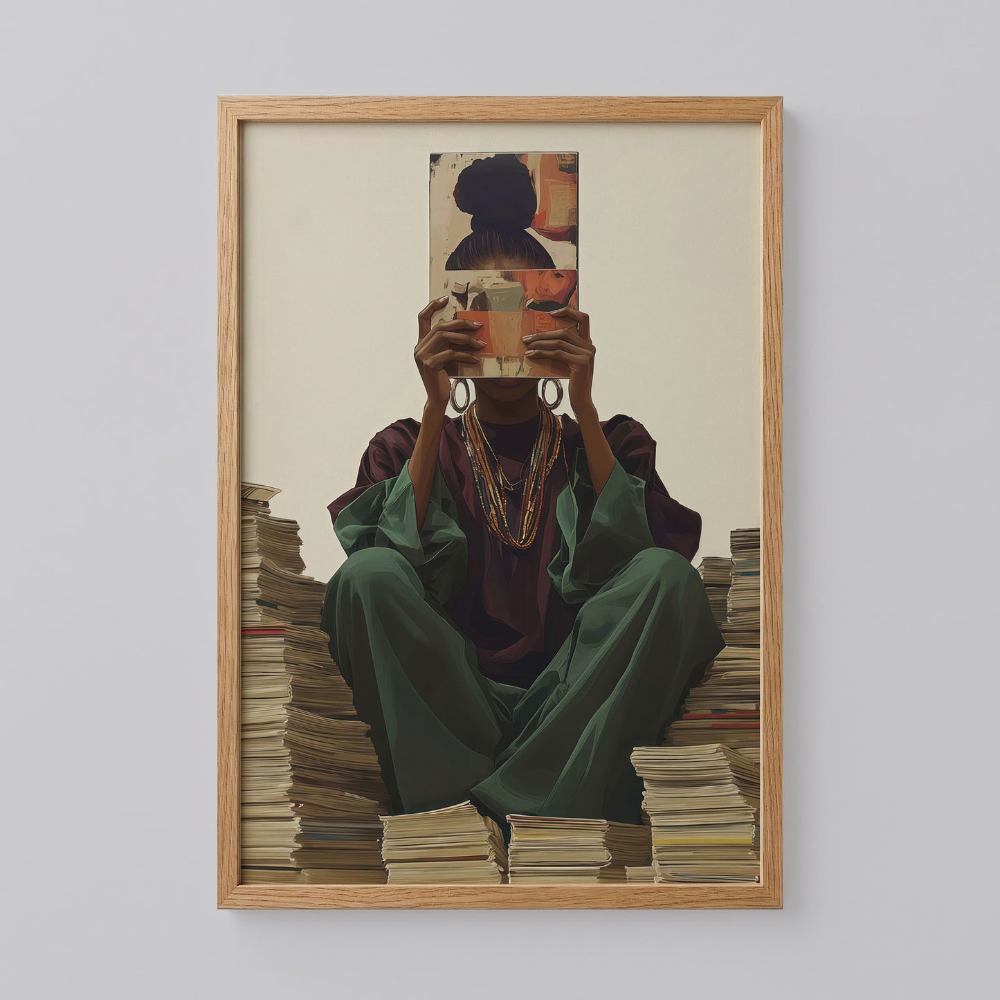 Black Woman With Book Poster