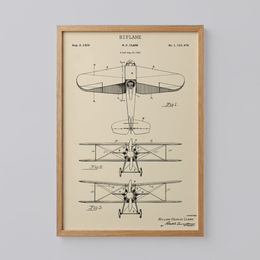 Staggered Aircraft Blueprint Art