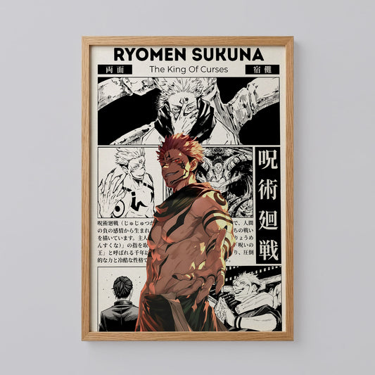 Ryomen Sukuna Jujutsu Kaisen Anime Poster